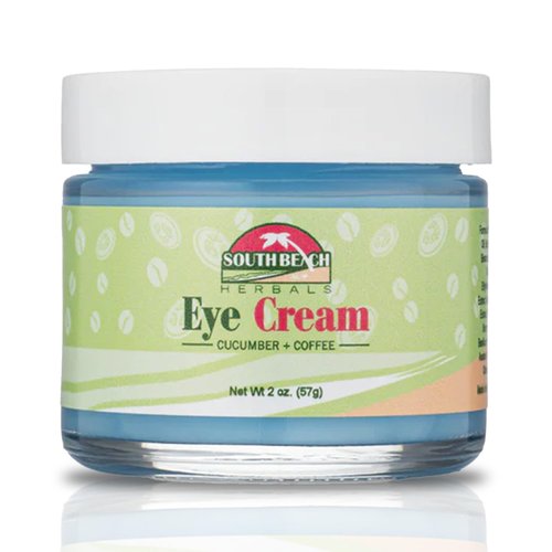 South Beach Herbals Cucumber & Coffee Anti Aging Eye Cream - Brightening and Tightening Anti Wrinkle Under Eye Treatment for Women and Men - Eye Cream for Dark Circles and Puffiness (2 oz.)