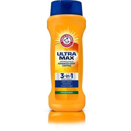 Arm & Hammer Ultra Max 3-in-1 Shampoo Conditioner Body Wash (Fresh Scent) 12 oz