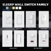 ELEGRP Matte White Single Pole Decorator Light Switch, 15Amp, 120/277V, Decorative Paddle Rocker Switch Replacement, On/Off Wall Switch, Self-Grounding, Residential/Commercial Grade, UL/CUL (10 Pack)