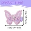 Penta Angel Mini Butterfly Hair Clips 6Pcs Lace Embroidery Pearl Butterfly Hair Bow Pin Barrette Wedding Hair Accessories for Women Girls Halloween Party Decor (6, Purple)