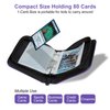 GEAoffice Mini Card Binder 2-Pocket, Super Lightweight Small Collectible Trading Card Albums for 80 Cards, 1 Pocket Top Loading Binder for TCG, MTG, Sports&Game Cards, Gifts for Girls, Purple