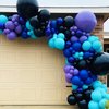 D-BUPU Video Game Balloon Garland Kit for Birthday,Tiffany Blue Black Purple Green Balloons Arch for Game Party Supplies Gamer Decorations