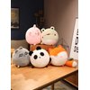 Plush Round Fox Stuffed Animal Fox Hugging Pillow Fox Plushies Throw Pillow Round Fox Anime Gift for Kids and Lovers in Birthday,Valentine's Day,Christmas¡­