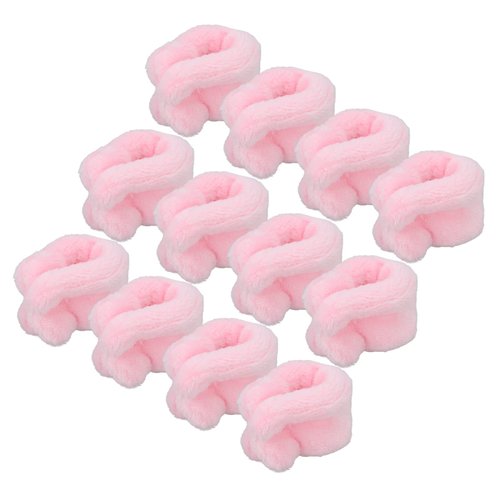 Agatige Hair Rollers, 12pcs Heatless Coral Fleece Hair Curler for Hair Styling, Suitable for All Hair Types, Soft and Skin-friendly, Save Time, Pink
