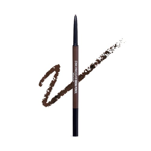 Kiss New York Professional Brow Pencil with Spoolie Brush, Ultra-Fine Precision Point Eyebrow Pencil, Dual-Sided Precise, Slim Definer, Fills Brows, Long-Lasting (Brunette)