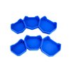 QWORK Dental Base Forming Kit, 6 Pcs Casting Trimming Dental Impression Tray Dental Plaster Mold Base for Store Dental Impression Trays Lab Model Base Set