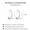 SLUYNZ 925 Sterling Silver Wire Threader Drop Earrings Hoop for Women Teen Girls 2.2CM Hoop Earrings Pull Through Earrings (A-Silver)