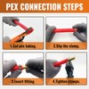 1/2" Pex Fittings, SUNGATOR 1/2 Pex Female Adapter, PEX 1/2" x 1/2" NPT Female Threaded Adapter, 1/2" Pex to 1/2" Female NPT, No Lead Brass 1/2" Pex Fittiings Set, ASTM F1807(6 Pack)