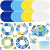 472 Pcs Hanukkah Craft Kits Hanukkah DIY Wreath Craft Kit Chanukah Wreath Arts Decorations with Menorah Dreidel Gnome Stickers for Hanukkah Indoor Outdoor Home Party Favors