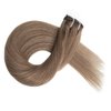 FUBILI Ash Brown clip in hair extensions Natural Remy Real Human straight Hair Extensions 30g 5pcs 20 Inch