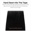 SUYYA Invisible Tape in Hair Extensions Human Hair Jet Black Seamless Injected Hand-Tied Pro Quality Virgin Human Hair 20PCS 40G/Pack Straight Tape Ins(14 inch #1 Jet Black)
