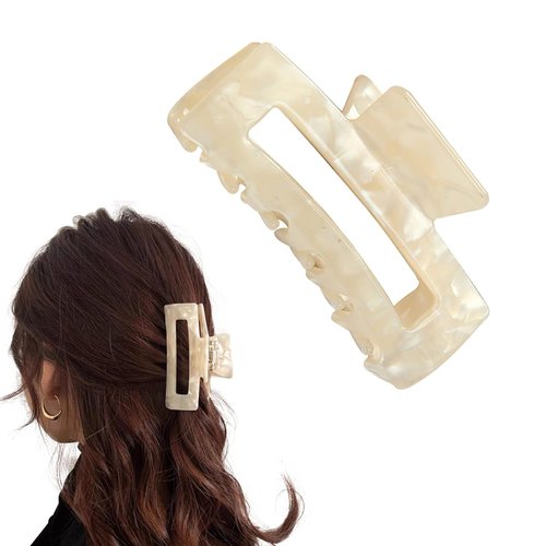 Rectangular Hair Claw Clips for Women and Girls - Non-slip, Big Claw Clip,Claw Clip,Clips and Barrettes,Hair Accessories
