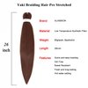 Brown Braiding Hair Pre Stretched 26 Inch 8 Packs Color 30 Braiding Hair Extensions for Braids Hot Water Setting Soft Yaki Synthetic Knotless Braid Hair (Color 30#, 8packs)
