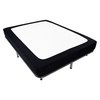 Box Spring Cover Queen Size - Jersey Knit & Stretchy Wrap Around 4 Sides Bed Skirt for Hotel & Home - Queen/ Queen XL, Black