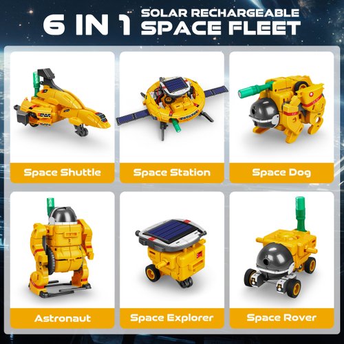 STEM 6-in-1 Education Solar Power Robots Toys for Boys,Science Kit for Kids Age 8-12, Education Toys, Great Gift for Boys and Girls for 8 9 10 11 12 Years Old