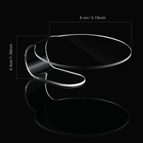 Makeup Mixing Palette 2 Pieces Handheld Makeup Mixing Tray Acrylic Foundation Mixing Tray Clear Foundation Palette Eyeshadow Makeup Hand Palette Cosmetic Foundation Dish for Makeup Blending