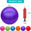 GCQJOQ 3 Pcs 9 Inch Inflatable Bouncy Balls with Hand Air Pump for Indoor Outdoor Play Balls (Purple)
