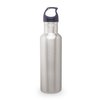 Simply Green Solutions - Stainless Steel Water Bottle for School, Workout, & Work, Reusable Water Bottles for Women & Men, Wide-Mouth Water Flask, 24oz Water Bottle w/Screw-On Lid, Brushed Stainless