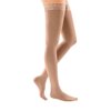 mediven comfort for women, 30-40 mmHg, Thigh High Stockings w/ Lace Top-Band, Closed Toe, Natural, II