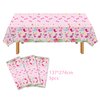 Miruwtog Dinosaur Birthday Party Supplies Girl,Dinosaur Birthday Tablecloth Girl,Pink Dinosaur Party Dupplies 3rd 2nd Birthday,Pink Dinosaur Tablecloth,Pink Dinosaur Birthday Decorations