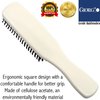 Giorgio GIO1IVY Gentle Dresser Size Detangle Brush - Wet Hair Brush & Hair Massager for Hair Growth - Pro Detangling Brush for Sensitive Scalps - Anti Static Ionic Hair Brush (7.75", Ivory)