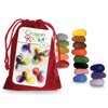 Crayon Rocks, Crayons in a Rock Shape, 16 Count, Tripod Grip Made For Handwriting Development in Kids and Toddlers, Fun & Educational, Creative Activity, Comes in a Red Velvet Bag - 16 Colors