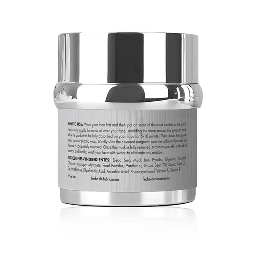 Vitasei Magnetic Dead Sea Mud Mask for Face & Body, Spa Quality Pore Reducer for Acne, Blackhead & Oily Skin, Facial Mask for Deep Cleansing, Hydration W/Pearl Powder, Natural Oils, Vitamin- 1.7 Fl Oz