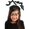 Halloween Black Bat Headband and Black Face Gem Bat Mask or Women Bat Halloween Dress Up Costume Accessories (Bat B)