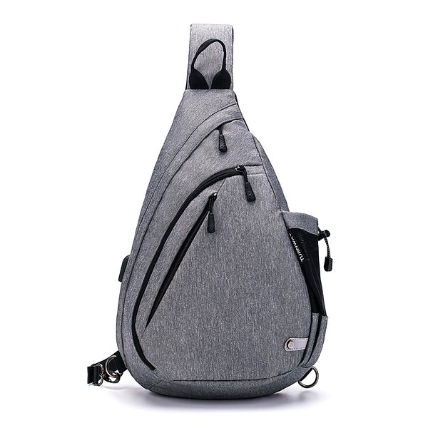 TurnWay 2023 Water-Proof Sling Backpack/Crossbody Bag/Shoulder Bag for Travel, Hiking, Cycling, Camping for Women & Men (GRAY)