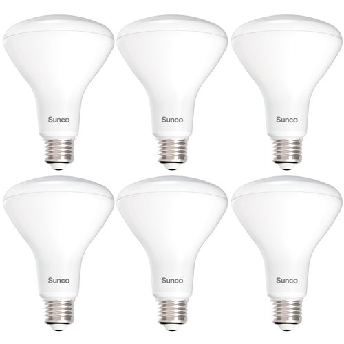 Sunco Lighting BR30 Light Bulb LED Indoor Flood Lights 3000K Warm White, 850 LM, E26 Base, 25,000 Lifetime Hours, Interior Dimmable Recessed Can Light, 6 Pack, 11W Equivalent 65W