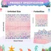 LMJUNZZ 120 Pcs Mermaid Scale Party Napkins Mermaid Birthday Party Disposable Paper Napkins for Girls' Birthday Party Supplies Decoration Set