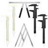 6 Pieces Eyebrow Measuring Ruler 3-point Positioning Permanent Makeup Symmetrical Tool Eyebrow Golden Ratio Caliper Ruler Microblading Gauge Ruler Measuring Tool for Eyebrow Brow Artists Makeup