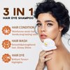 Dark Coffee Hair Dye Shampoo 3 in 1, Easy To Use Quick Hair Color Shampoo for Women Men, Shampoo Para Canas Natural Plant Hair Dye Kit At Home16.9 FL OZ(Dark Coffee)