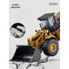 Gemini&Genius Mechanical Loader Toy, Construction Vehicle Wheeled Loader 1/50 Scale Skid Steer Loader Toy, Bulldozer Shovel Engineering Vehicle Alloy Models for Kids, Collection and Decoration House