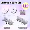 GAQQI Lash Clusters, Eyelash Clusters 120PCS C Curl Individual Lashes, Wispy Cluster Eyelash Extension 14mm Only, Natural Looking Cluster Lashes （GQ15, C Curl, 14mm)