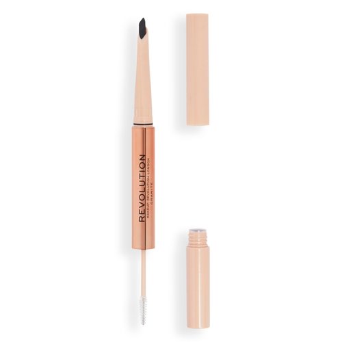 Revolution Beauty, Fluffy Brow Filter Duo, 2-in-1 Eyebrow Pencil & Gel, Enhances & Shapes Brows, Vegan & Cruelty Free, Granite, 1 piece