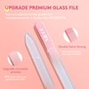 Glass Nail File, Nail File, Glass Nail File with Case for Natural Nails, Professional Czech Glass File Stocking Stuffers for Women, by XIPOO