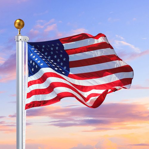 NQ Flag Pole Ball Topper Ornament - Flagpole Top Replacement, Gold Aluminum Anodized Finish - 1/2"-13UNC Threading Fit Most USA Flag Pole,Truck & Solar Light (3", Gold)