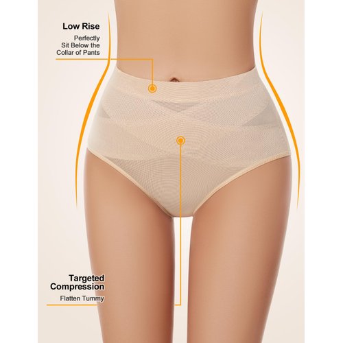SIMIYA Tummy Control Shapewear for Women Lower Belly Shapewear Underwear Panty, Low Rise Body Shaper for Women Tummy Control