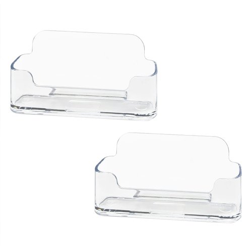 Acrylic Business Card Holder for Desk, Clear Plastic Business Cards Display Holders Stand, Fits 30-50 Business Cards