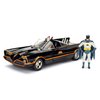 Jada Toys Build N'collect 1966 Classic TV Series Batmobile w/Batman & RobinFigure 1/24 Diecast Model Kit, Black