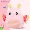 CozyWorld 12 Inch LED Cuddly Pink Butterfly Plush Pillow,Super Soft Butterfly Stuffed Animals Plush Toys,Light up Stuffed Plushies Insect Plush Doll Animal Toy for Kids Girls Women Lovers
