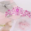 YISSION Hot Pink Birthday Headband Birthday Girl Sash & Crown Happy Birthday Headband Princess Tiara Crown for Women Girls Birthday Party Decorations