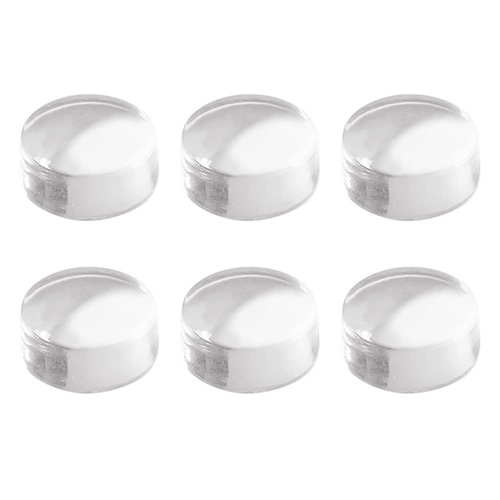 GSHLLO 6 Pcs Clear Silicone Nail Stamper Heads Jelly Nail Art Stamper Head French Tip Nail Stampi...