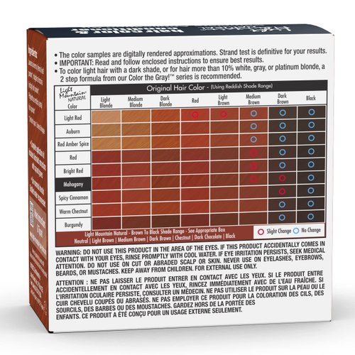 Light Mountain Henna Hair Color & Conditioner - Mahogany Hair Dye for Men/Women, Organic Henna Leaf Powder and Botanicals, Chemical-Free, Semi-Permanent Hair Color, 4 Oz