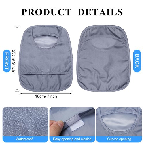 6 Pcs Ostomy Bag Covers Waterproof Ostomy Shower Cover Stretchy Lightweight Colostomy Bags with Opening for Ileostomy Care (Black, Gray, Nude)