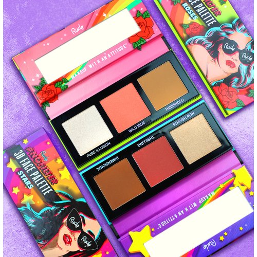 RUDE NOFILTER 3D FACE PALETTE, Stars