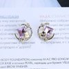 Sttiafay Vintage Purple Crystal Moon Earrings Amethyst Square Stud Earrings Rhinestone Crescent Earrings Gold Cz Star Stud Earrings Jewelry for Women