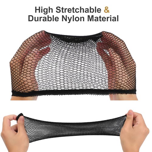 Mesh Wig Caps for Women Jinnhelun Black Closed End Hair Net Wig Cap Weaving Hair Net Halloween Cosplay Party Use 6PCS