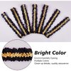 GORGECRAFT 10Pcs Sequin Headband Sparkling Wide Headband Elastic Glow Stretch Sparkle Glitter Fashion Adjustable Hair Band Accessories for Women Sports Dance Party Teams Store, Black-Gold Stitching